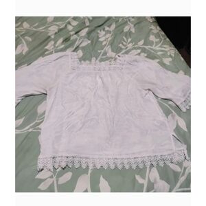 Counterparts White Lace Accent Blouse
